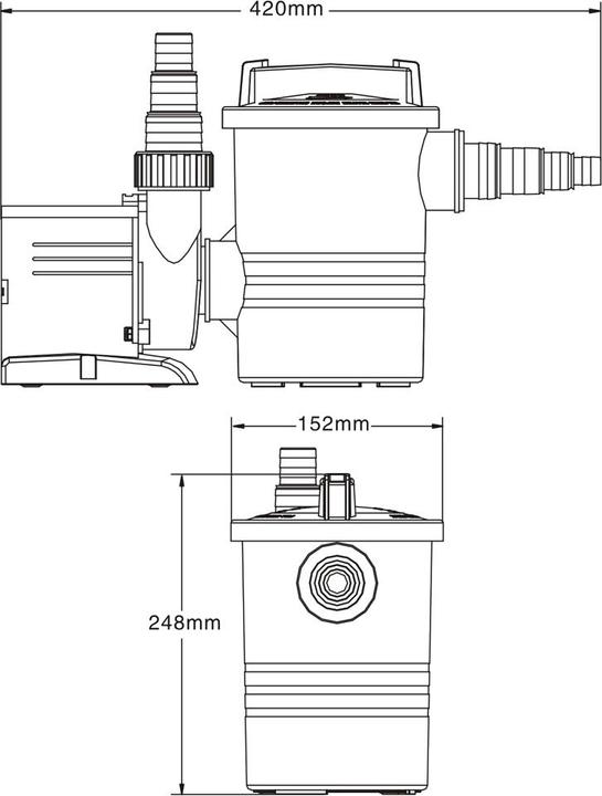 Produktbild SunSun Poolpumpe 8500l/h 120W Schwimmbadpumpe Filterpumpe Umwälzpumpe CPP-14000F