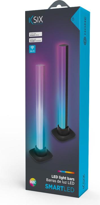KSIX Barras Luz LED Inteligente Rgbic 2unid (Mehrfarbig, 3 cm, Indoor)