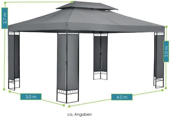 Image du produit Juskys Pavillon Tente de jardin Capri (30 cm, 40 cm)
