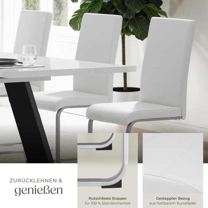 Produktbild tectake 4x Schwingstuhl