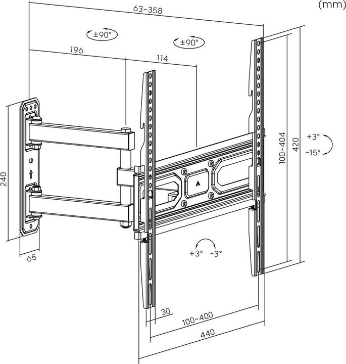Produktbild Maclean MC-647N (Wand, 70", 35 kg)