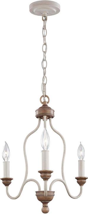 Actual product image Elstead Lighting Hartsville chandelier E14 triple chalk washed, beachwood (41.90 cm)