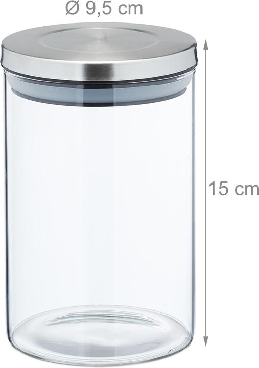 Produktbild Relaxdays 3x Vorratsgläser (0.80 l)