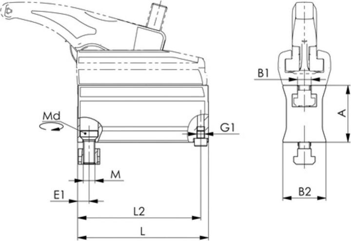 Actual product image Amf Intermediate element no.7600Z M16 40 kN short (554823) (Black)