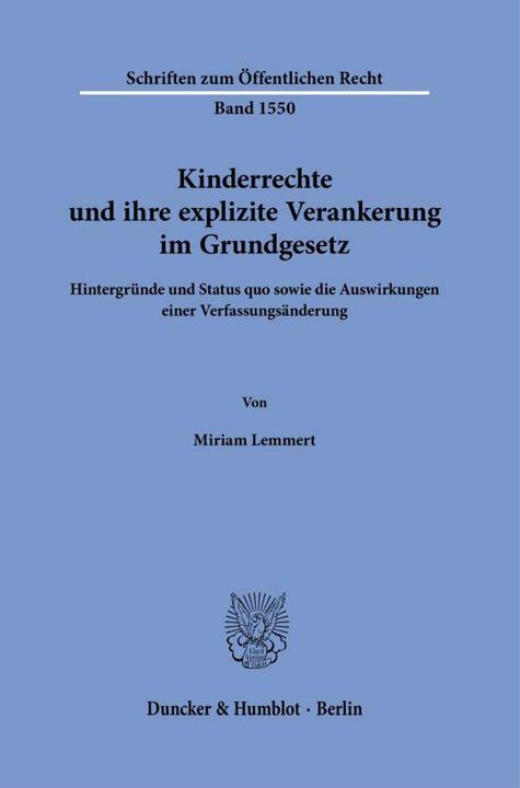 Immagine prodotto Lemmert:Kinderrechte und ihre explizite (Tedesco, Miriam Lemmert, 2024)