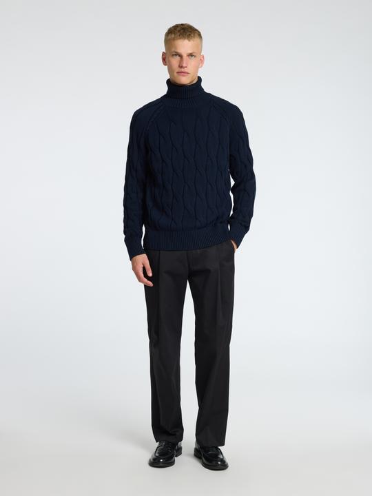 Actual product image Selected Homme Slhcallo Ls Knit Relaxed Cable Roll Neck (XXL)