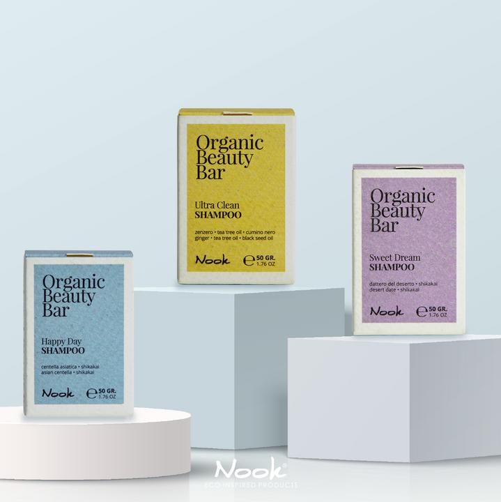 Nook Organic Beauty Bar ULTRA CLEAN SHAMPOO - festes Shampoo für unreines Haar 50gr (Festes Shampoo)