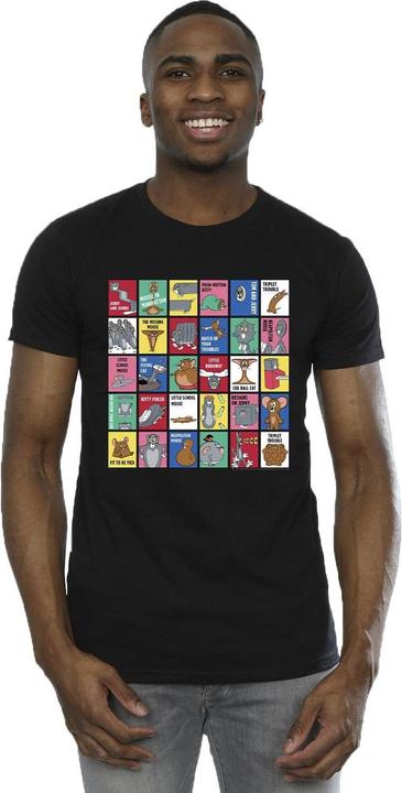 Actual product image Tom & Jerry Mens Grid Squares T-Shirt (4XL)