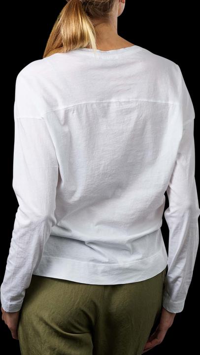 Immagine prodotto Marc O'Polo Maglietta a maniche lunghe con scollo a V bianco (XS)