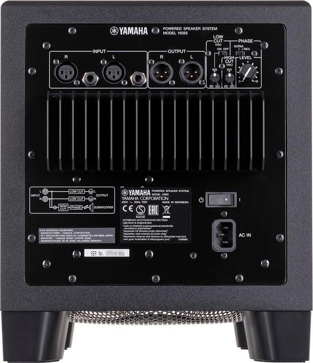Produktbild Yamaha Hs8s (Subwoofer aktiv, 1 Stk., 1x 150 W)