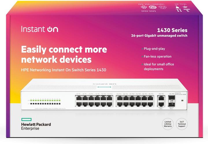 Immagine prodotto HPE Switch Aruba Instant On 1430 2SFP R8R50A (26 Porti)