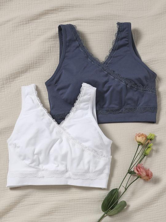 Actual product image Vertbaudet 2er-Pack Bustiers für Schwangerschaft & Stillzeit Oeko-Tex (M)