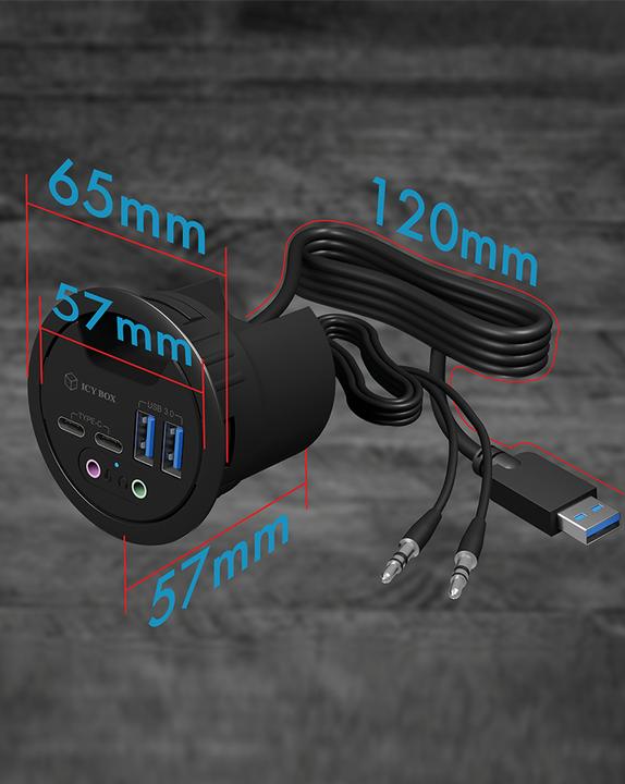 Productafbeelding Icy Box IB-HUB1403B (USB-A, 4 Havens)