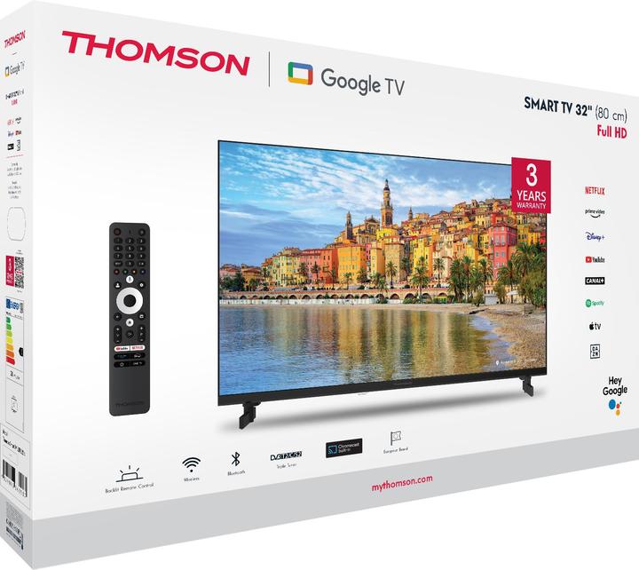 Produktbild Thomson TV 32 FHD FRAMELESS SMART T2/C2S2 GOOGLE TV 32FG2S14 (32", LED)
