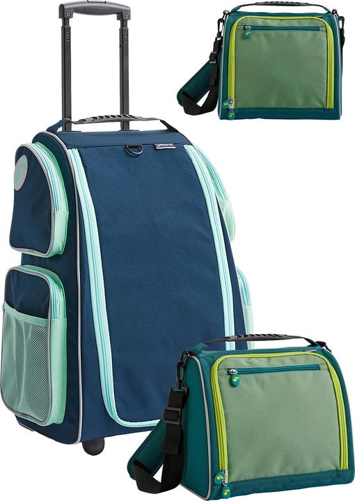 Actual product image Haba Kinderkoffer Rolltrolley mit Trolleytasche und Kulturbeutel