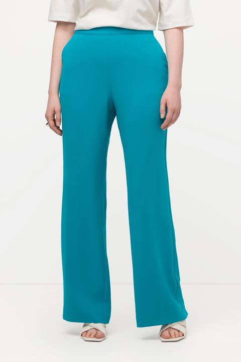 Image du produit Ulla Popken Pantalon de tailleur à jambe droite et large. Taille élastique (44)