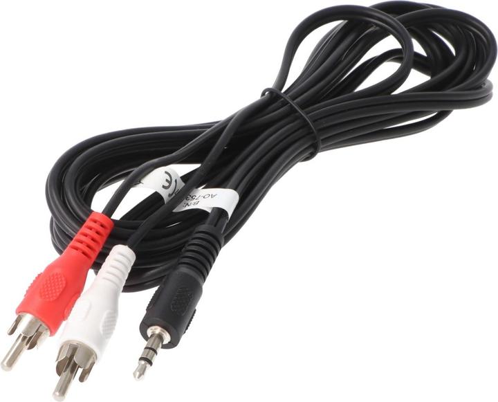 Produktbild AccuCell Audio-Video-Kabel 3,0 m 3,5 mm stereo Stecker auf 2 x Cinch-Stecker (3 m)