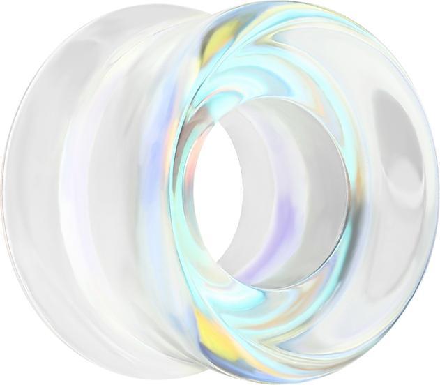 Produktbild Star Piercing Flared Tunnel transparent Nordlichter (ohne Messing, Glas)
