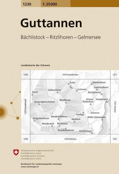 Produktbild Landkarte 1230 Guttannen 1:25'000