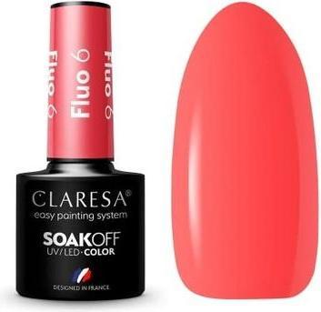 Immagine prodotto Claresa Smalto per unghie UV Fluo 5ml - Confezione da 6 (Rosso, Vernice UV gel)