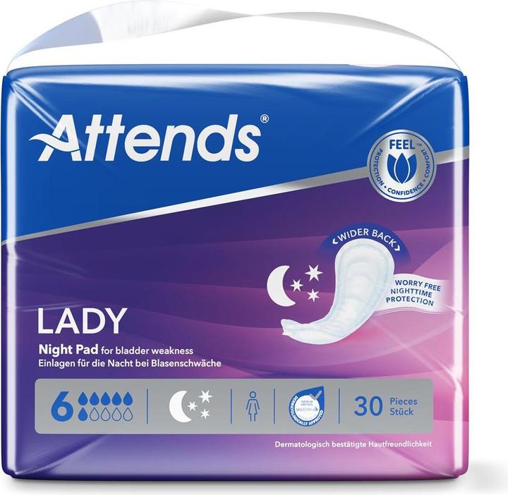 Attends Lady Night Pad 6 (30 x)
