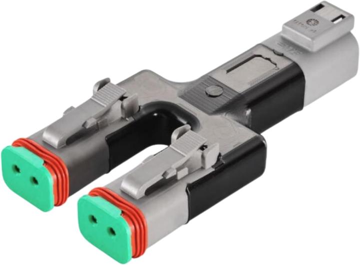 Immagine prodotto Kalitec Y-Verteiler DT06-2S/DT04-2P 2 polig I Y-Splitter I graues Gehäuse I Y Adapter 2-Wege I IP69K