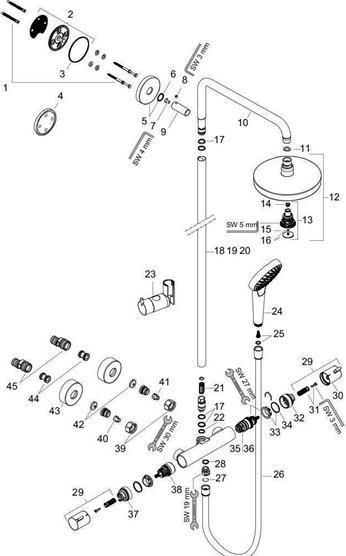 Produktbild hansgrohe Showerpipe CROMA SELECT S 180 2jet