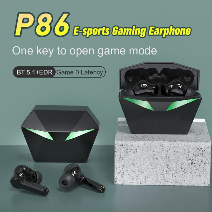 Immagine prodotto PhoneLook Cuffie wireless da gioco in-ear TWS P86 con Bluetooth 5.1 dal design futuristico e luce LED inclusa (Senza fili)