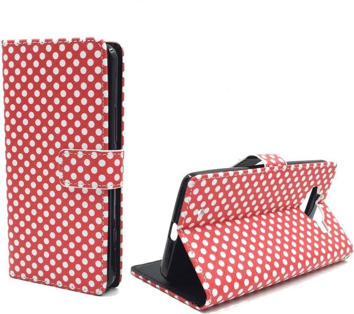 König Design Protective Case for Microsoft Lumia 950 Polka Dot Red Bag Cover + 1 Armour Protection Glass (Nokia Lumia 950 XL)
