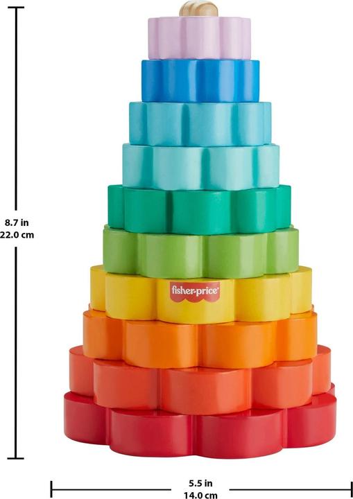 Produktbild Fisher-Price Buntes Holz-Ringstapelset