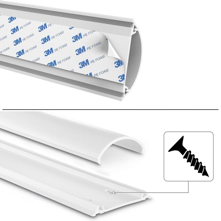 Produktbild Hama PVC-Kabelkanal, halbrund (Kabelkanal, 100 cm)