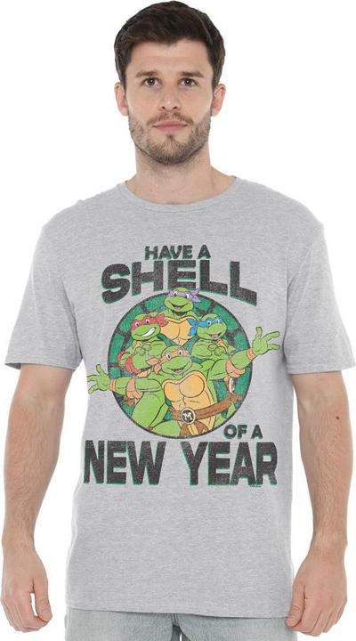 Actual product image Teenage Mutant NT Mens Shell Of A New Year T-Shirt (4XL)