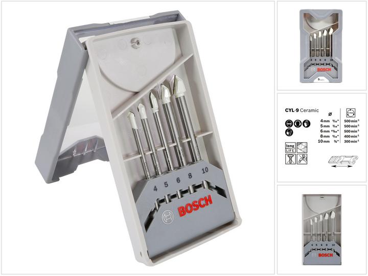 Actual product image Bosch Professional Zubehör Glass and tile drill 5 pieces (4.0-10 mm)