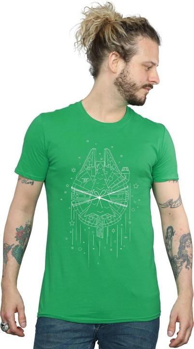 Immagine prodotto Star Wars Millennium Falcon Christmas Tree Delivery Maglietta Uomo (L)