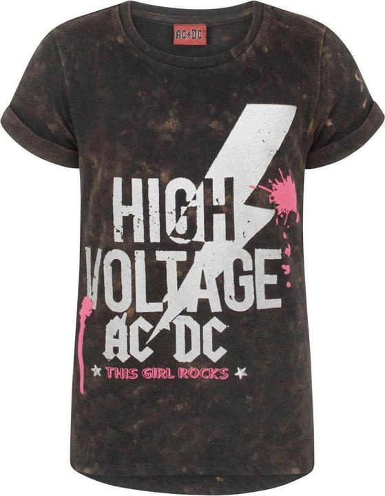 AC/DC Mädchen High Voltage Acid Wash TShirt