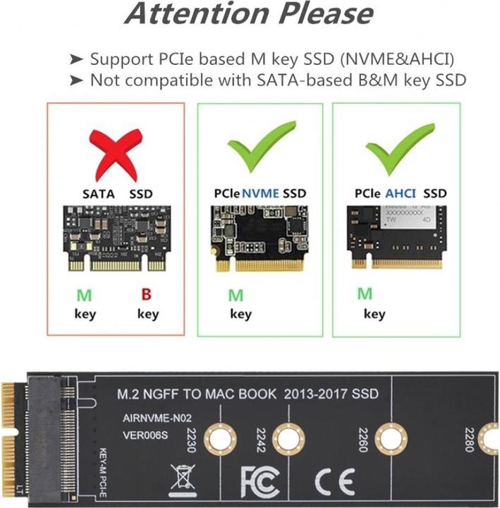 Produktbild PowerGuard M.2 zu Apple MacBook SSD Adapter