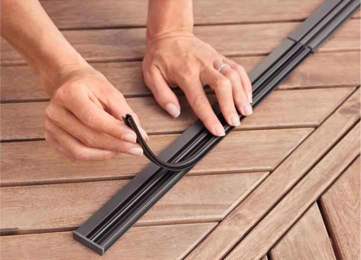 Image du produit tesa Moustiquaire de porte à lamelles en aluminium pour les portes de balcon et de terrasse (95 x 220 cm)