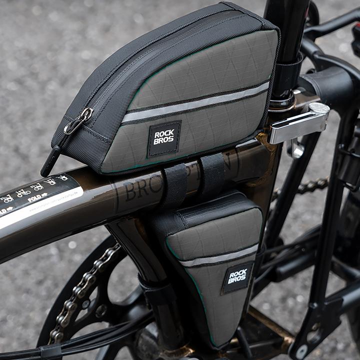 Actual product image Rockbros Triangle Bike Frame Bag 0.8l - Green (0.80 l, Frame bag)