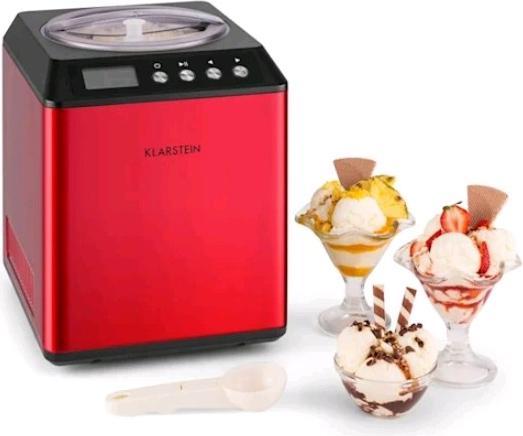 Actual product image Klarstein Vanilla Sky Ice Cream Maker Red