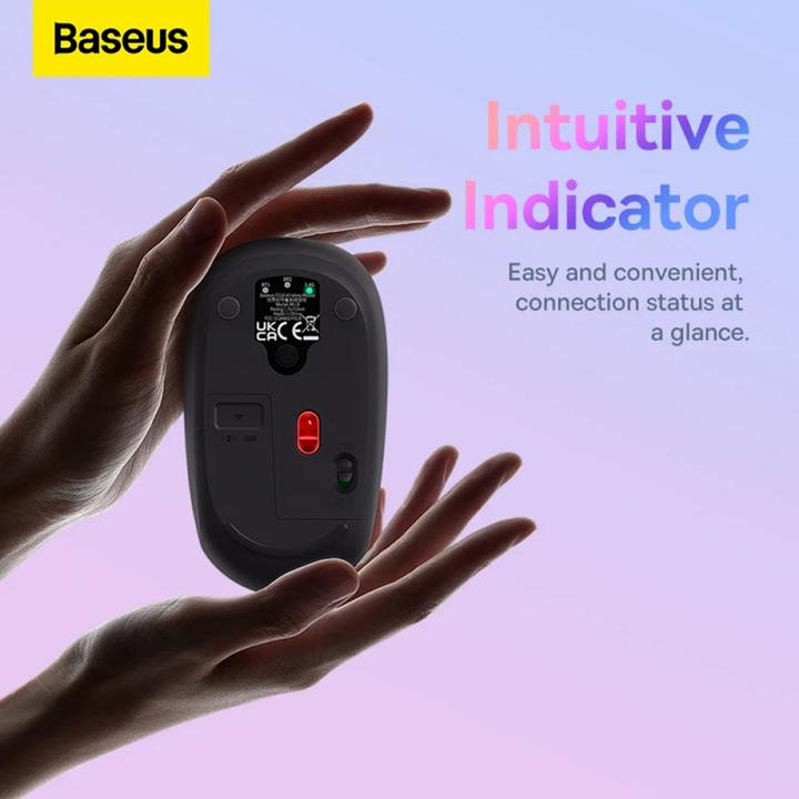 Immagine prodotto Baseus Mouse wireless F01B Tri-Mode 2.4 G BT 5.0 1600 DPI (grigio ghiaccio) (Senza fili)
