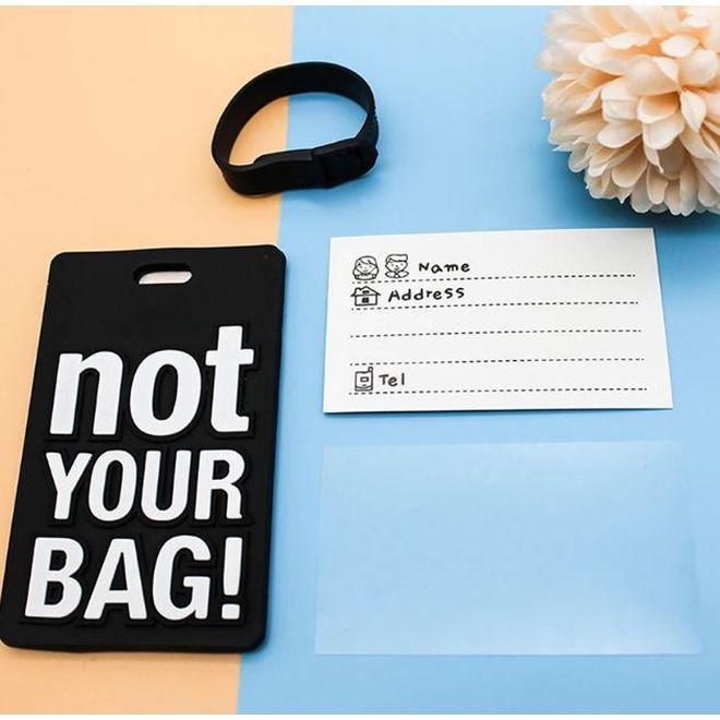 Actual product image MU Style Not Your Bag Series luggage tag with address label (Locks & Trailers)