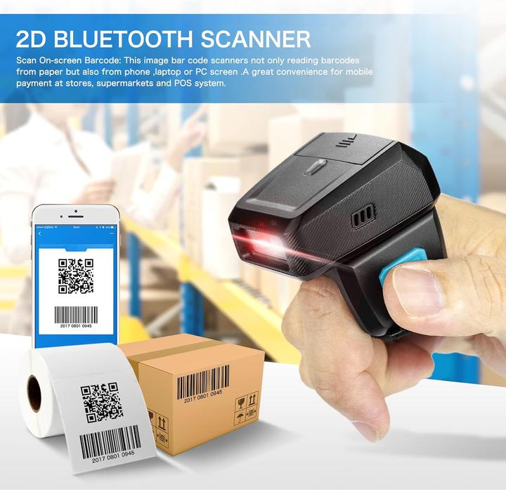 Actual product image NetumScan Ring Scanner RS9000 (QR Code, 2D barcodes, 1D barcodes)