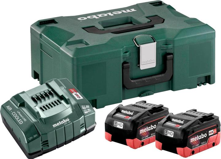 1x Metabo basic set 2 x LiHD 8.0 Ah + Metaloc