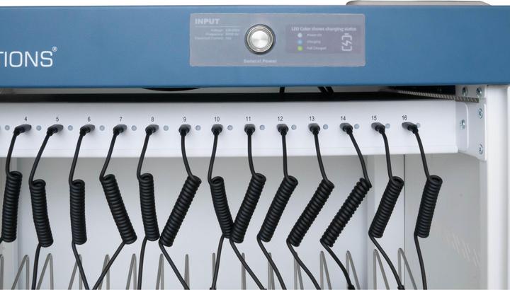 Image du produit Good Connections GC Chariot de chargement pour 32 appareils, USB-C, 18W par port, PD 3.0, QC 3.0, blanc/bleu (700 W)