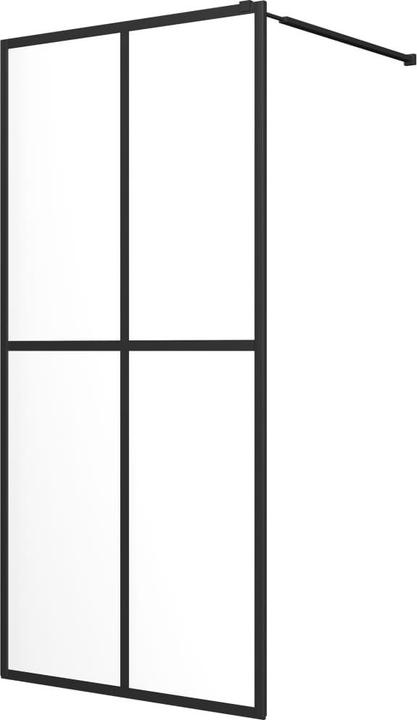 Image du produit VidaXL Duschwand mit Ablage für Walk-In-Dusche Schwarz 90x195 cm ESG (90 cm, 90 cm, 195 cm)