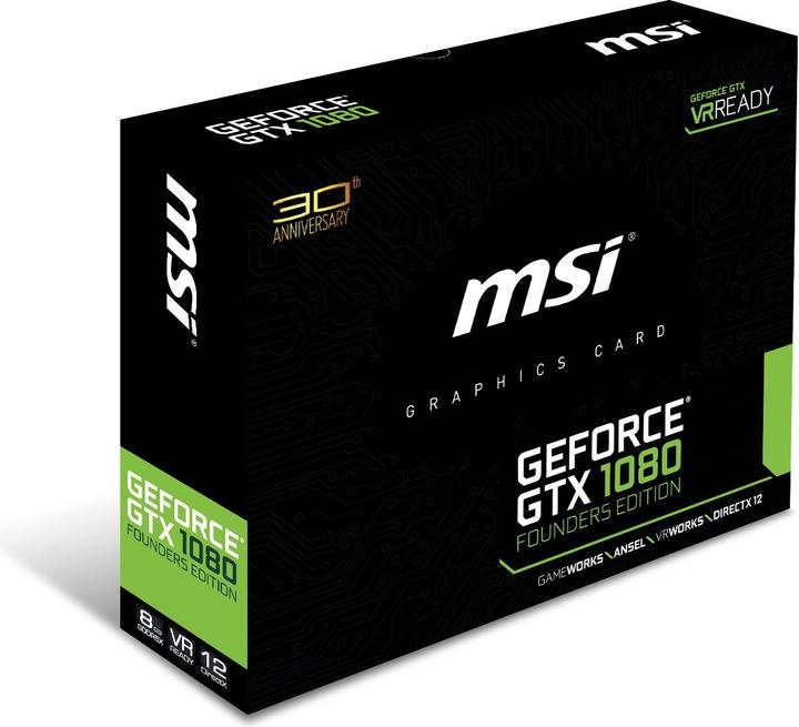 Produktbild MSI GeForce GTX 1080 Founders Edition (8 GB)