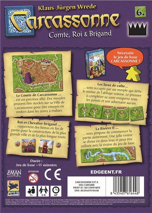 Actual product image Hans im Glück Carcassonne Comte Roi et Brigand Ext f (French)