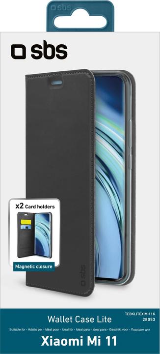 Produktbild SBS Book Wallet Lite Xiaomi Mi 11, schwarz (Xiaomi Mi 11)