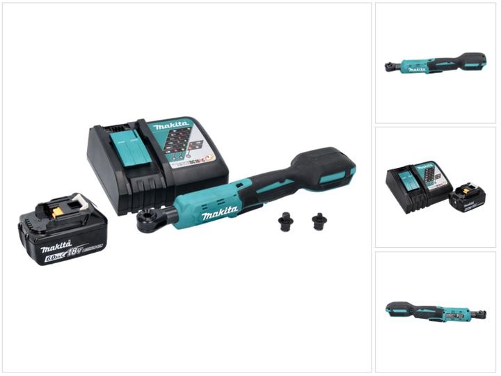 Actual product image Makita PWR 180 RG1 Battery ratchet screwdriver 18 V 47.5 Nm 1/4" 3/8" + 1x battery 6.0 Ah + charger (1/4")