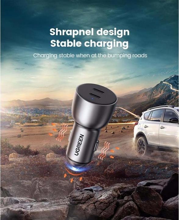 Immagine prodotto Ugreen Caricatore da auto doppio USB QuickCharge 3.0 36 Watt